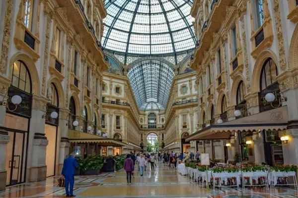 Inside the Galleria Vittorio Emanuele II